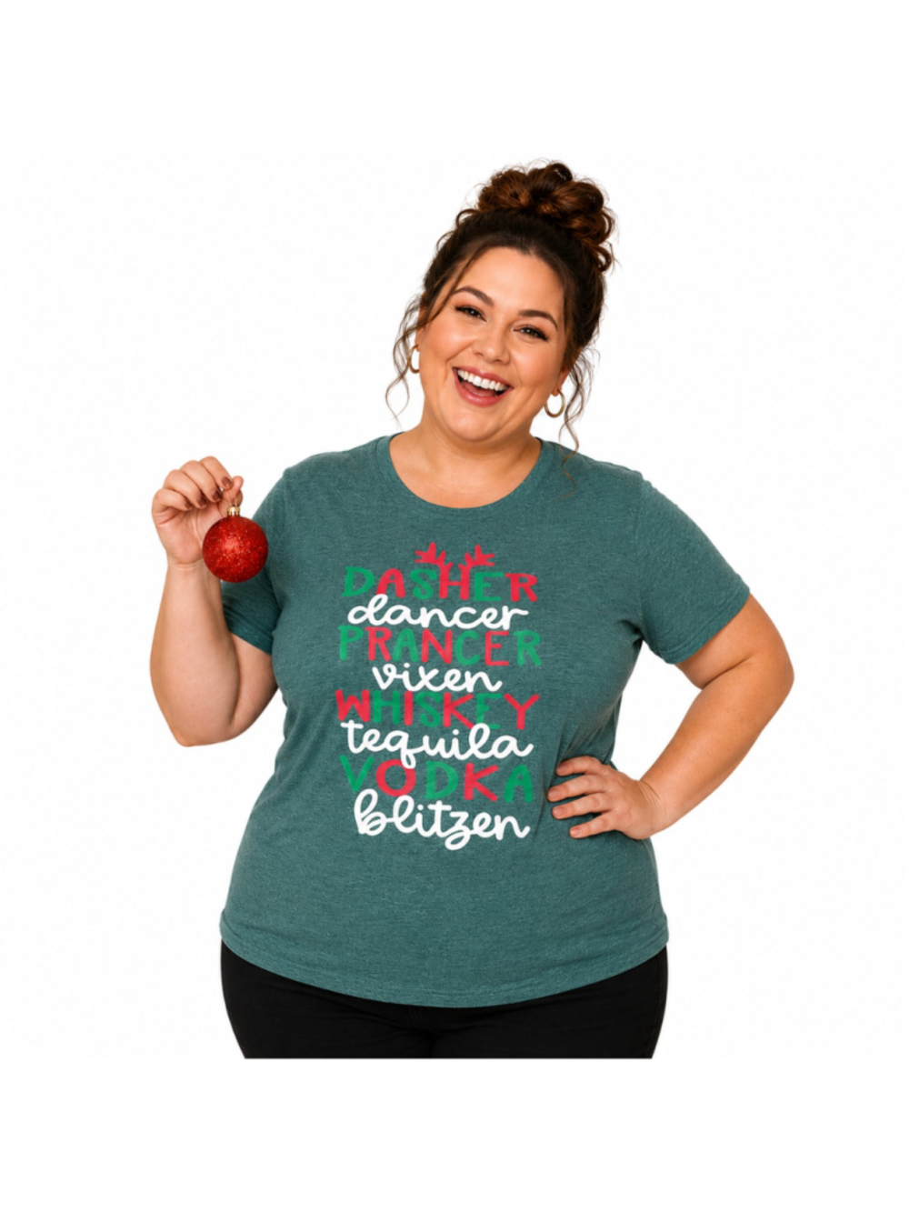Women’s Plus Size Funny Christmas-Themed Short Sleeve T-Shirt – Size 2XL – NWOT